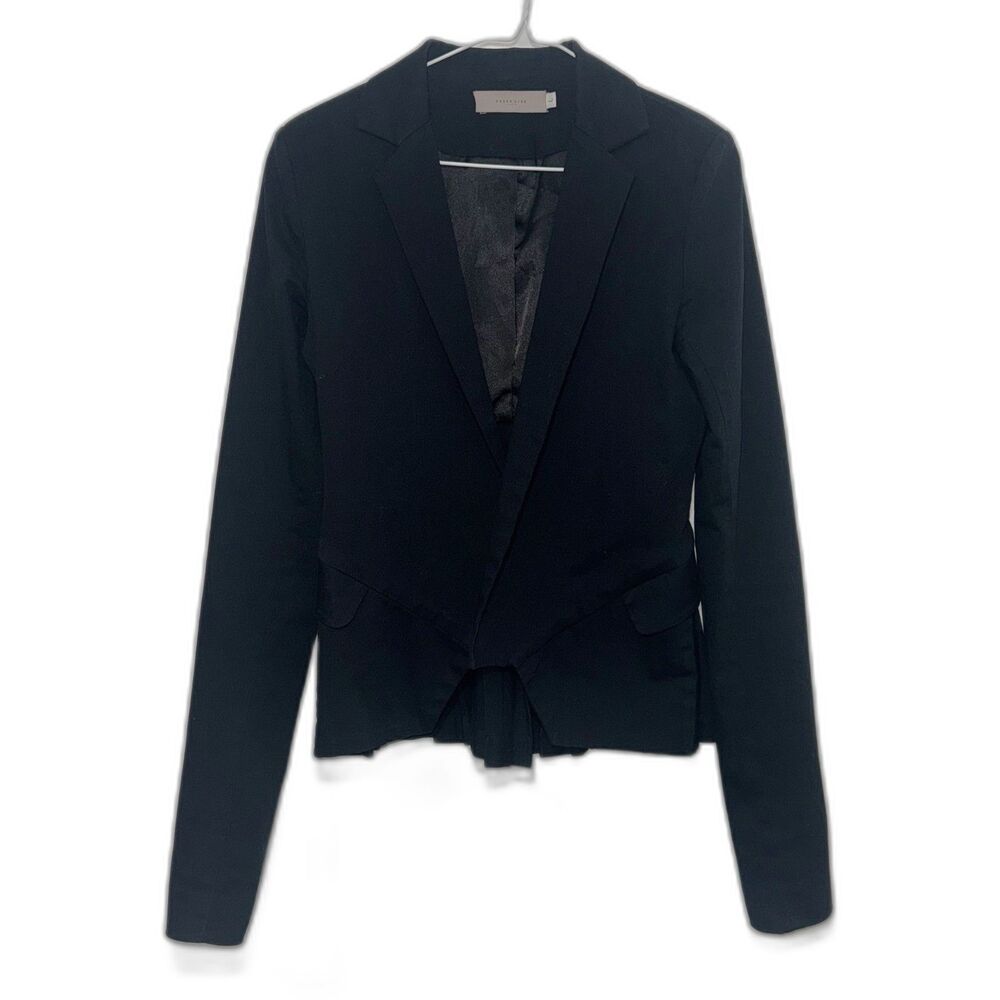 Preen Line Open Front Pleated Tail Blazer - Black L